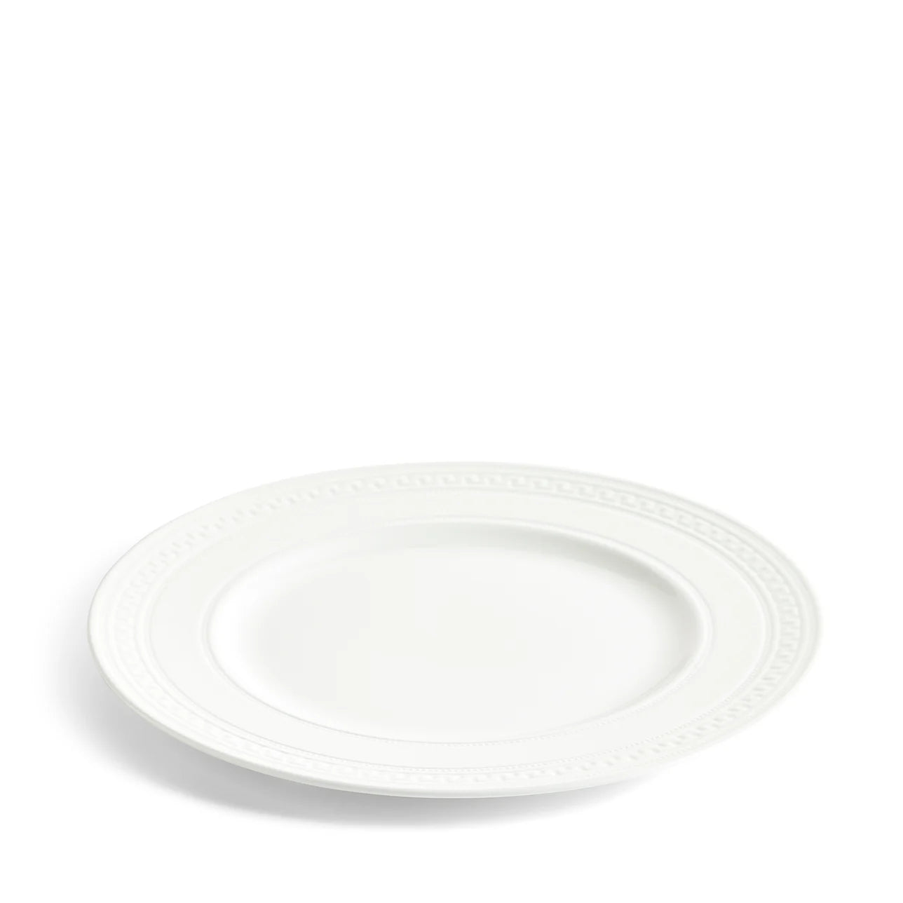 Lucerno Piatto Piano Bianco con Bordo a Rilievo