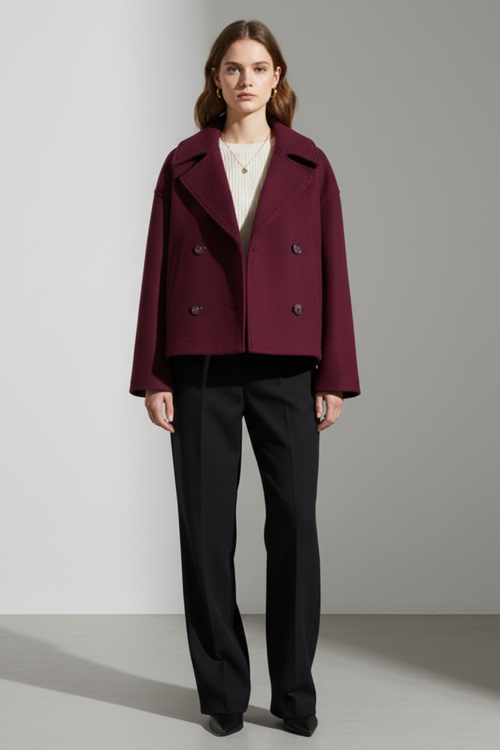 Giacca Cropped Doppiopetto da Donna