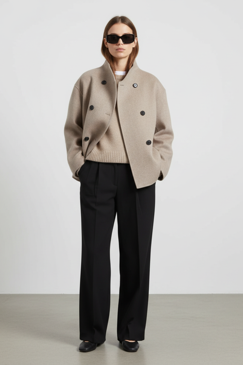 Cappotto doppiopetto da donna