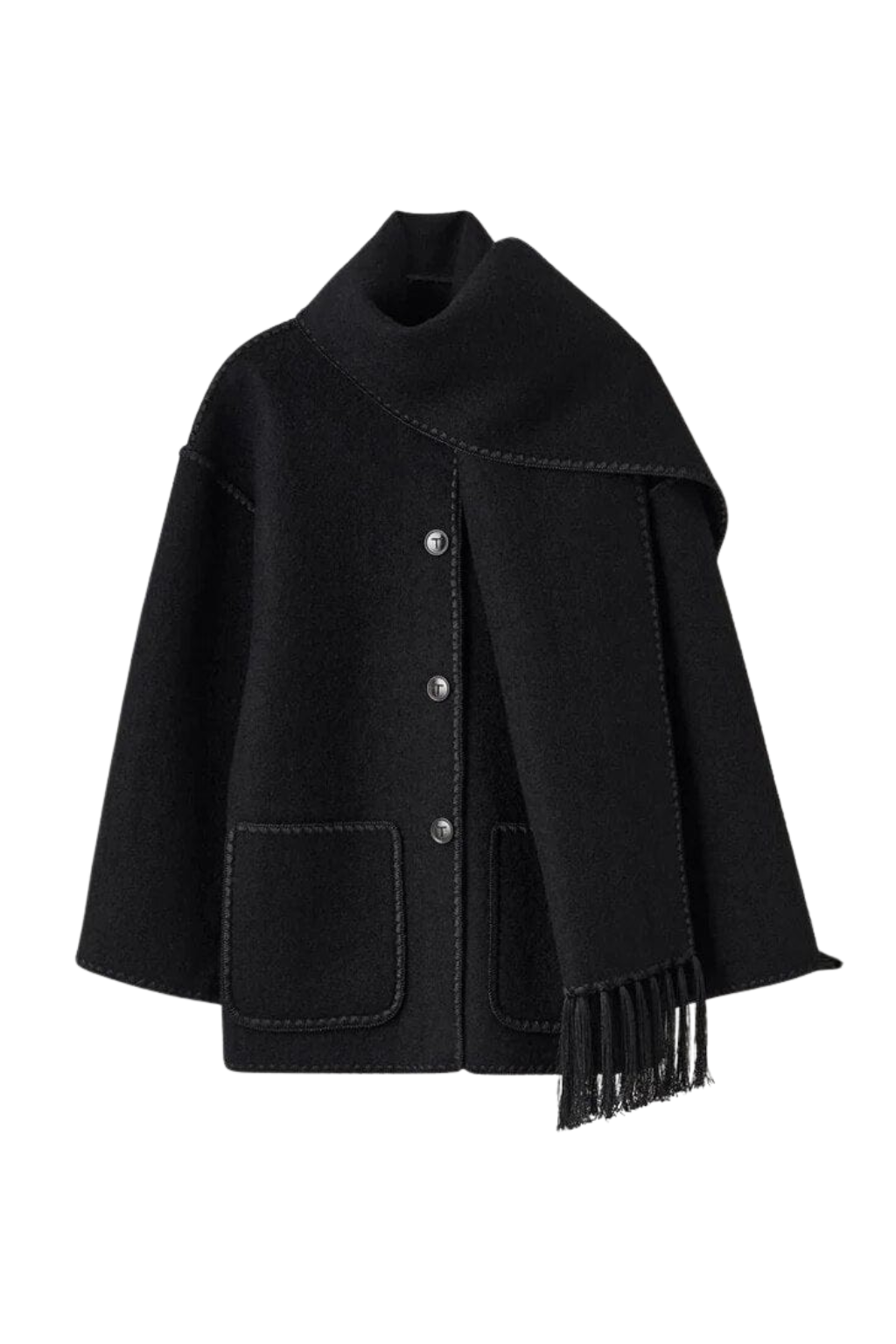 Cappotto Poppy da Donna con Sciarpa a Frange