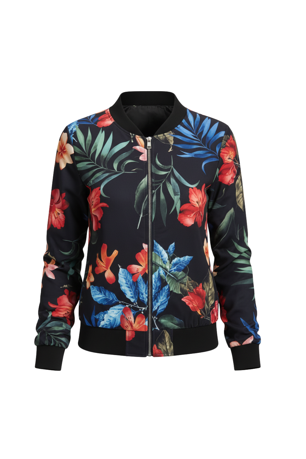 Giacca Bomber Floreale Elegante da Donna